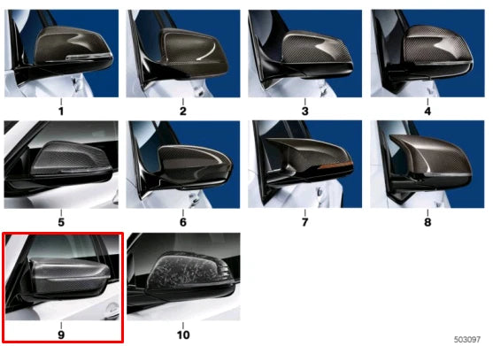 NEW BMW M8 F91 FRONT LEFT MIRROR COVER LHD CARBON FIBER 51162446821 ORIGINAL