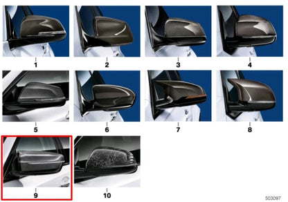 NEW BMW M8 F91 FRONT LEFT MIRROR COVER LHD CARBON FIBER 51162446821 ORIGINAL