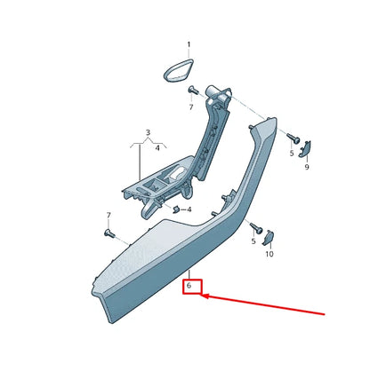 NEW VW PASSAT B8 3G FRONT LEFT DOOR ARMREST 3G0867165A RZ3 3G0867165ARZ3