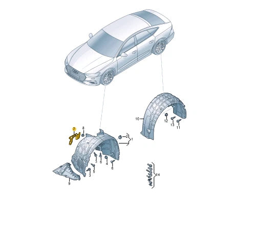 NEW AUDI A6 C8 AVANT RIGHT JOINTED SHAFT COVER 4K0863188D ORIGINAL