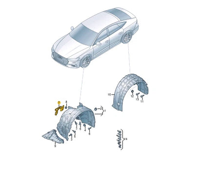 NEW AUDI A6 C8 AVANT RIGHT JOINTED SHAFT COVER 4K0863188D ORIGINAL