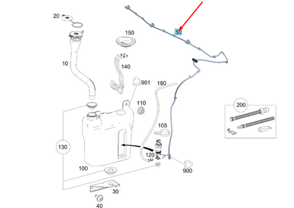 NEW MERCEDES-BENZ VITO W447 WINDSHIELD SYSTEM HOSE LINE A4478607100 ORIGINAL