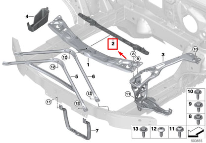 NEW BMW F40 UPPER RADIATOR SEAL 51647485268 7485268 ORIGINAL