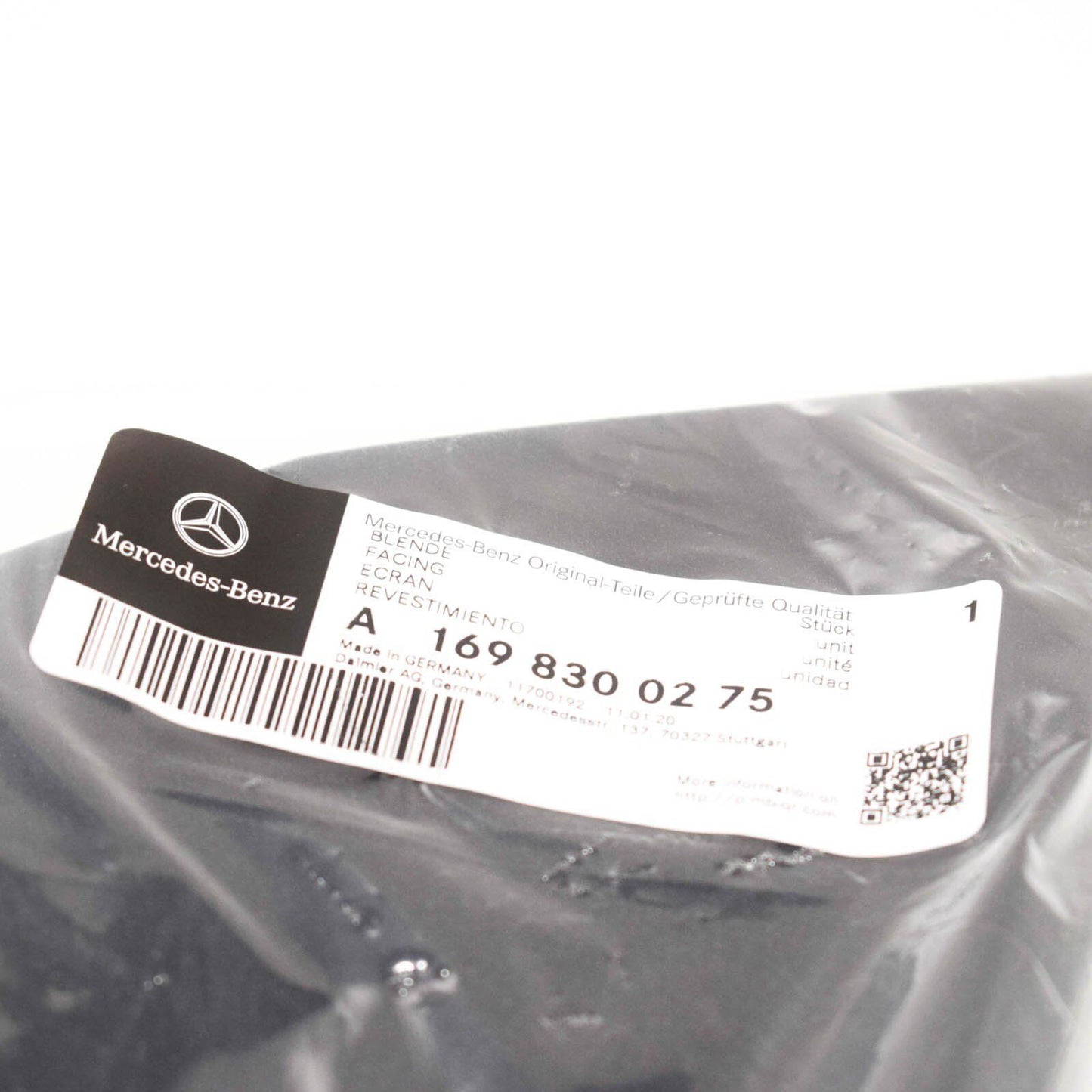 NEW MB B-CLASS W245 WINDSHIELD WATER DRAIN COVER RIGHT SIDE A1698300275 ORIGINAL