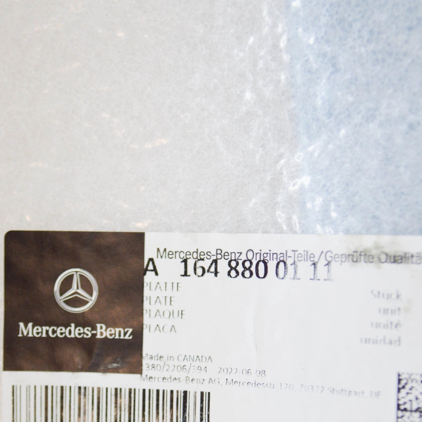 NEW MERCEDES-BENZ M-CLASS W164 REAR BUMPER SILVER LOAD PLATE TRIM A1648800111