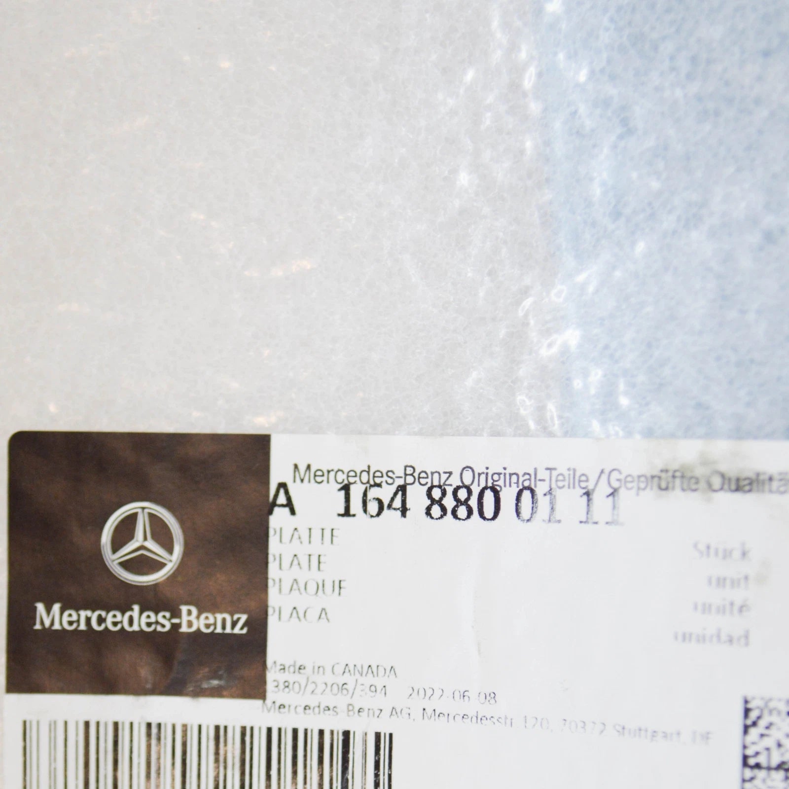 NEW MERCEDES-BENZ M-CLASS W164 REAR BUMPER SILVER LOAD PLATE TRIM A1648800111