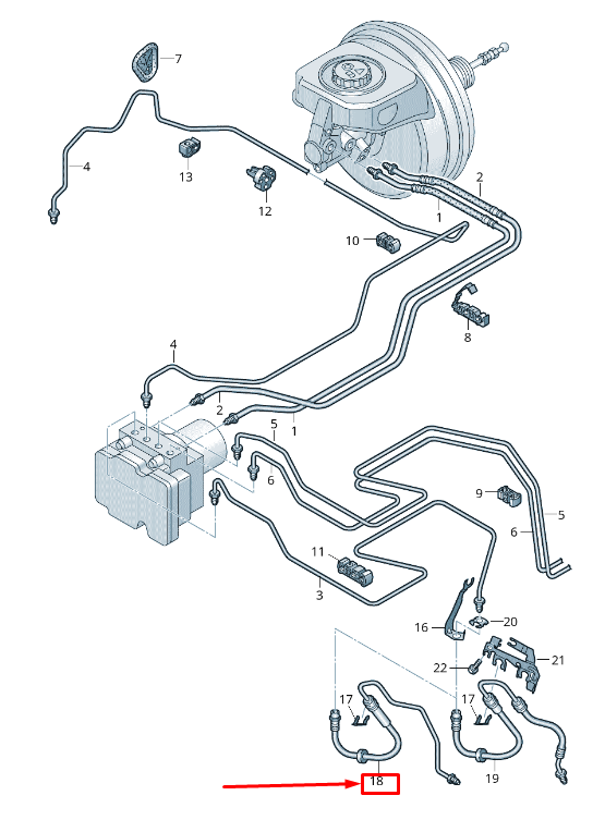 NEW AUDI A5 SPORTBACK F5 FRONT RIGHT BRAKE HOSE 8W0611708H ORIGINAL