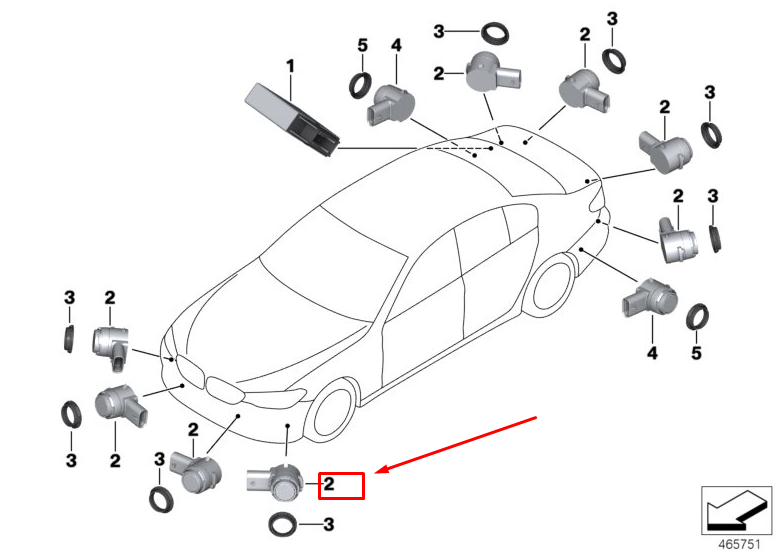 new bmw x5 f15 pdc parking sensor 66209283760 9283760 original