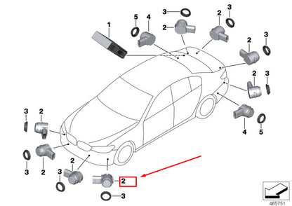 new bmw x5 f15 pdc parking sensor 66209283760 9283760 original