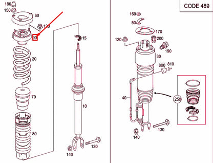NEW MERCEDES-BENZ E W211 FRONT STRUT SPRING PLATE A2113200026 ORIGINAL