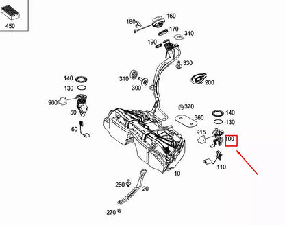 NEW MERCEDES-BENZ E W212 LEFT FUEL LEVEL SENSOR A2124700400 ORIGINAL