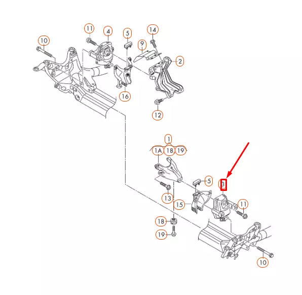 NEW AUDI A6 C7 LEFT SIDE ENGINE HYDRO-MOUNTING 4G0199381NS ORIGINAL