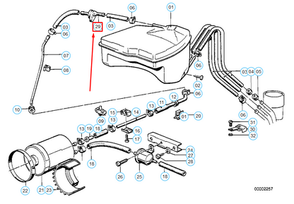 new bmw 6 e24 coupe fuel evap valve 16131177389 original