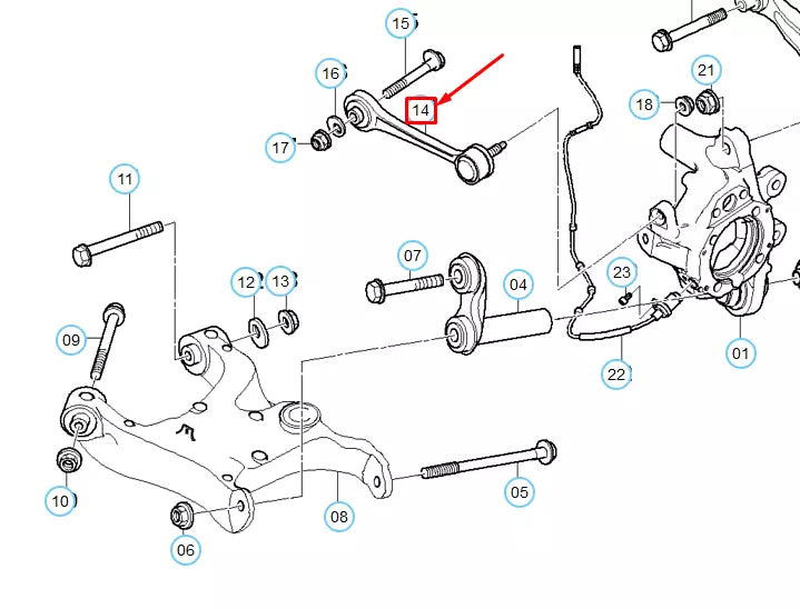 NEW BMW M5 E60 REAR RIGHT GUIDING SUSPENSION LINK 33322283772 ORIGINAL