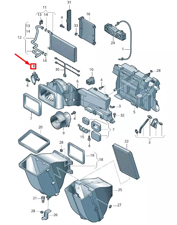 NEW VOLKSWAGEN CRAFTER 2F MK1 HEATER VALVE MOTOR 2E0941293B
