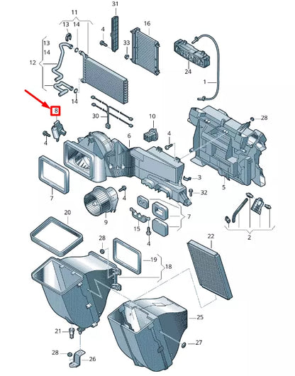NEW VOLKSWAGEN CRAFTER 2F MK1 HEATER VALVE MOTOR 2E0941293B