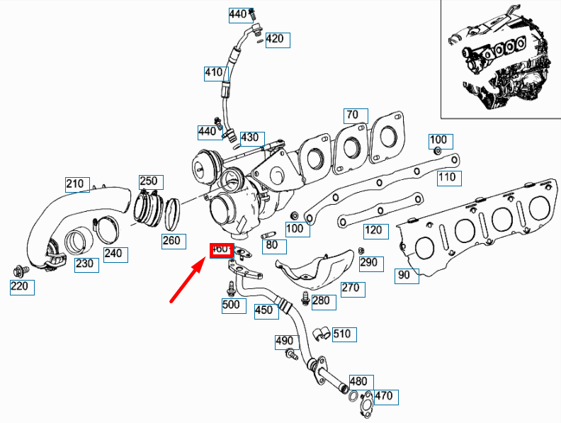 NEW MERCEDES-BENZ ML W166 TURBOCHARGER OIL LINE GASKET A2781810680 ORIGINAL