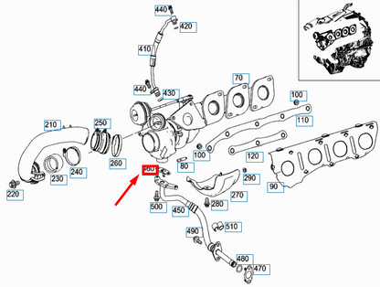 NEW MERCEDES-BENZ ML W166 TURBOCHARGER OIL LINE GASKET A2781810680 ORIGINAL