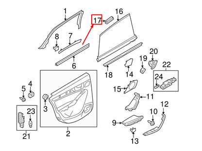 new audi a4 avant b8 rear right sunshade lifting bracket 8k5861790a4pk original