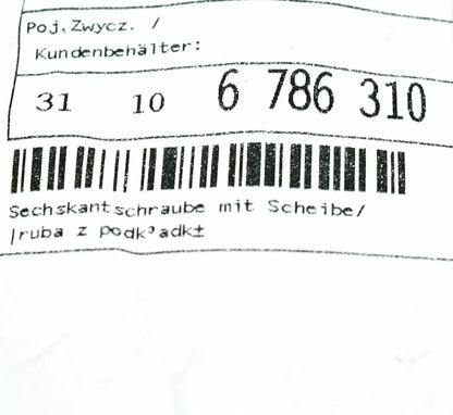 NEW BMW 5 F10 FRONT AXLE SUPPORT HEX BOLT WITH WASHER 31106786310