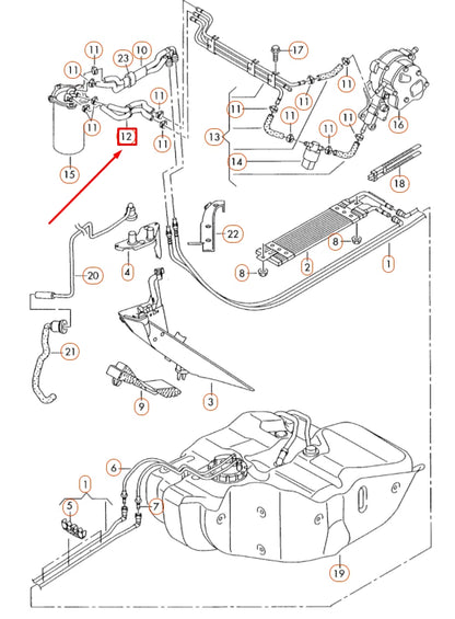 NEW VOLKSWAGEN GOLF 1K MK5 FEED/RETURN FUEL HOSE PIPE 1K0130307L ORIGINAL