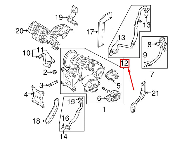 NEW AUDI A3 SPORTBACK 8Y TURBOCHARGER OIL FEED LINE 06K145778AS ORIGINAL