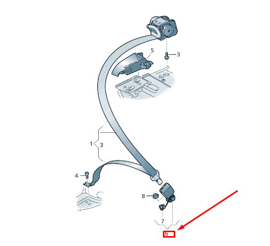 new audi a4 avant b9 rear seat buckle 8w0857740e mnb 8w0857740emnb original