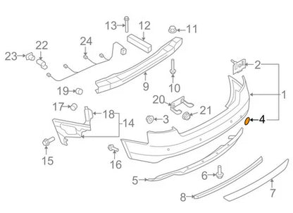 NEW AUDI A5 S5 8T FRONT BUMPER TOW HOOK EYE COVER 8T0807241FGRU 2013 ORIGINAL