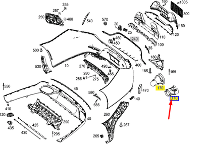 new mercedes-benz cls c257 amg rear right tail pipe cover a2574907200 original