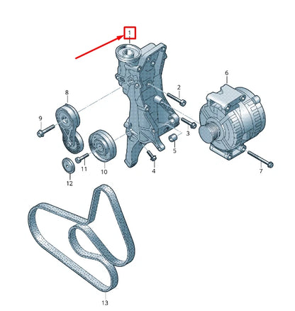 NEW AUDI A4 AVANT B8 ALTERNATOR AND AC COMPRESSOR BRACKET 06H903143H ORIGINAL