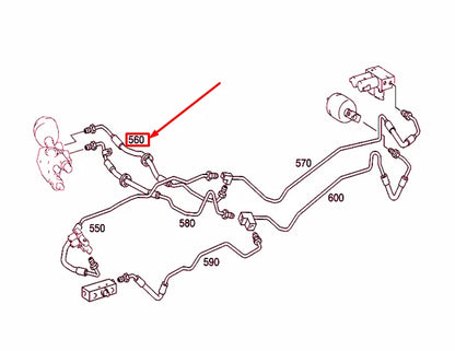 NEW MERCEDES-BENZ CL C215 HIGH PRESSURE HYDRAULIC LINE A2203200454 ORIGINAL