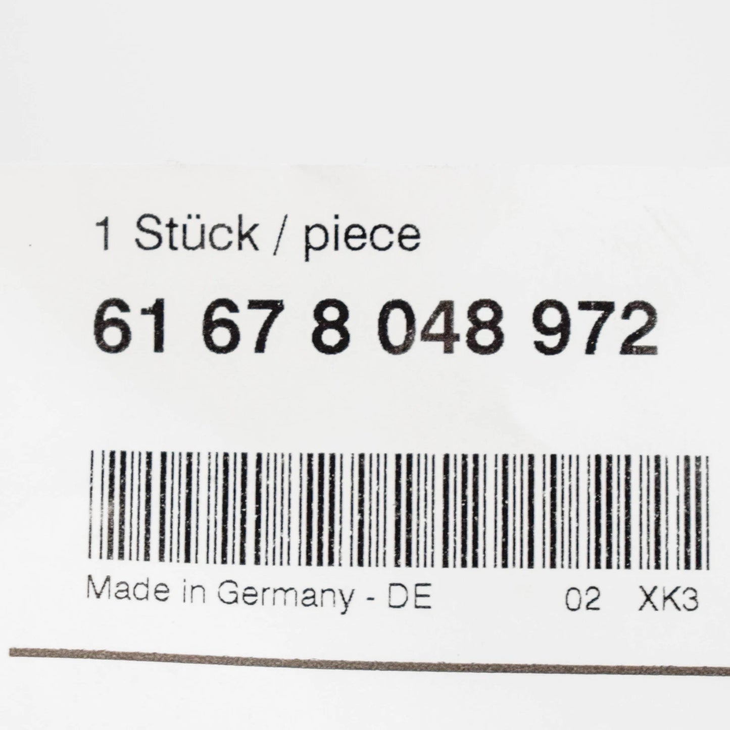 NEW BMW 1 F21 HEADLIGHT CLEANING SYSTEM PIPE HOSE 61678048972 ORIGINAL