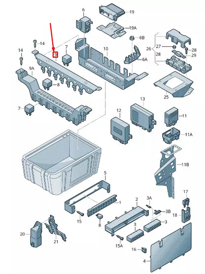 NEW VOLKSWAGEN CRAFTER 2F MK1 RELAY PLATE BRACKET 2E0971303T
