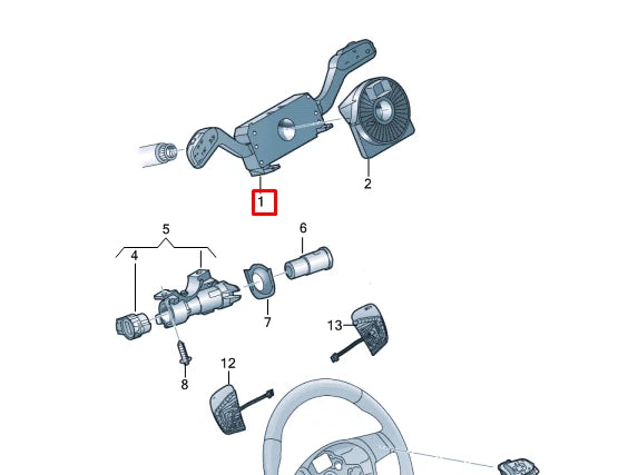 NEW VOLKSWAGEN TRANSPORTER T6 CRUISE CONTROL STALK KNOB 7E09535079B9 ORIGINAL
