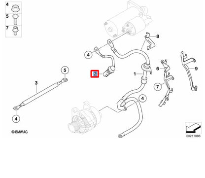 NEW BMW 3 E90 PREHEATER SYSTEM LEAD CABLE 12427800167 ORIGINAL