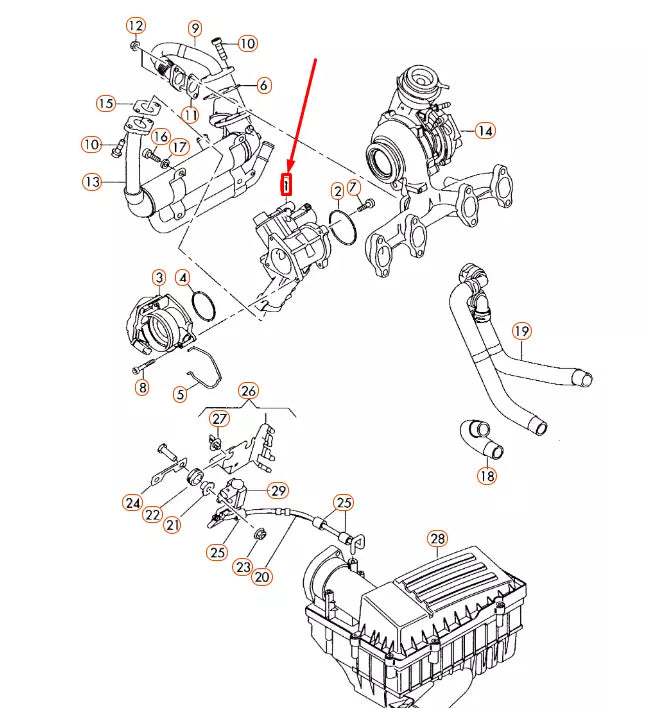 NEW AUDI A3 8P EXHAUST RECIRCULATION VALVE 03G131501N ORIGINAL