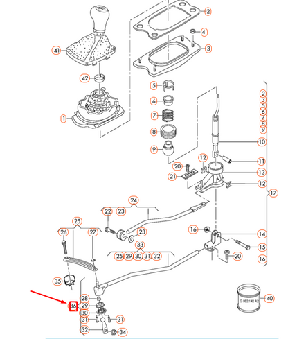 NEW AUDI A4 B8 GEARBOX SHIFT LEVER REPAIR KIT 8K0798151 ORIGINAL