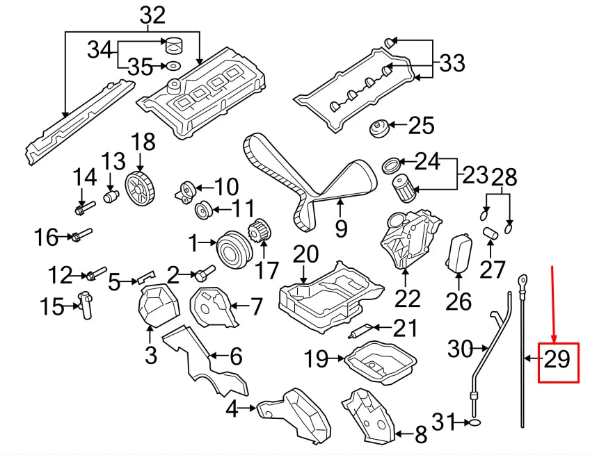NEW VW PHAETON 3D ENGINE OIL DIP STICK 077115611N ORIGINAL