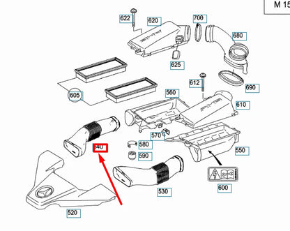 NEW MERCEDES-BENZ CL C216 AMG RIGHT AIR INTAKE HOSE A1560941882 ORIGINAL