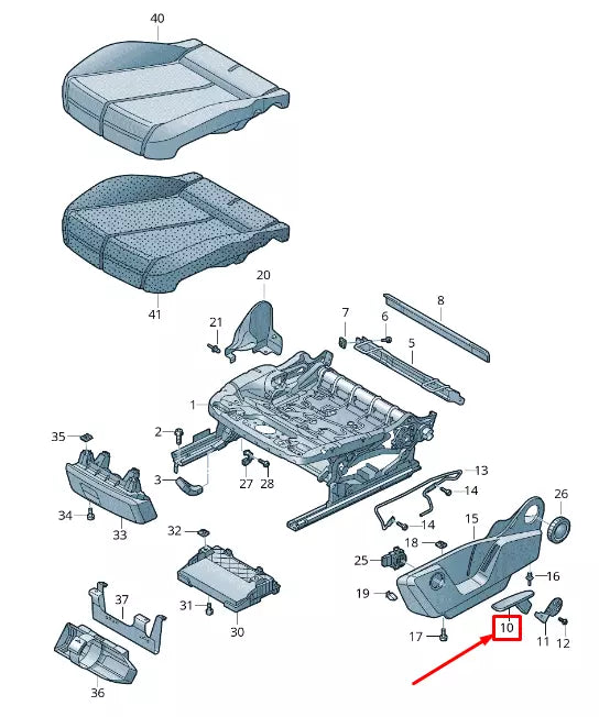 NEW AUDI Q2 GA FRONT LEFT SEAT HEIGHT ADJUSTMENT HANDLE 81A8812534PK
