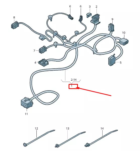 NEW AUDI Q3 F3 SEAT FRAME WIRING HARNESS 83A971366C