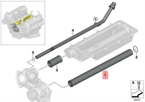 NEW BMW E53 E60 E61 COOLANT WATER TRANSFER PIPE 1439975 11141439975 ORIGINAL