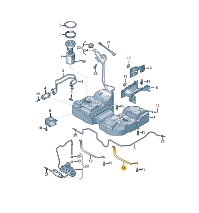 new volkswagen sharan 7n fuel tank left tensioning strap 7n0201655a original