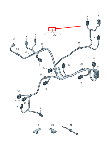 new audi q8 4mn front right door trim panel cable harness 4m8971035df original