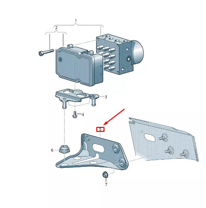 NEW VW TRANSPORTER VI T6 ABS UNIT WITH CONTROL UNIT CONSOLE 7E0614711A