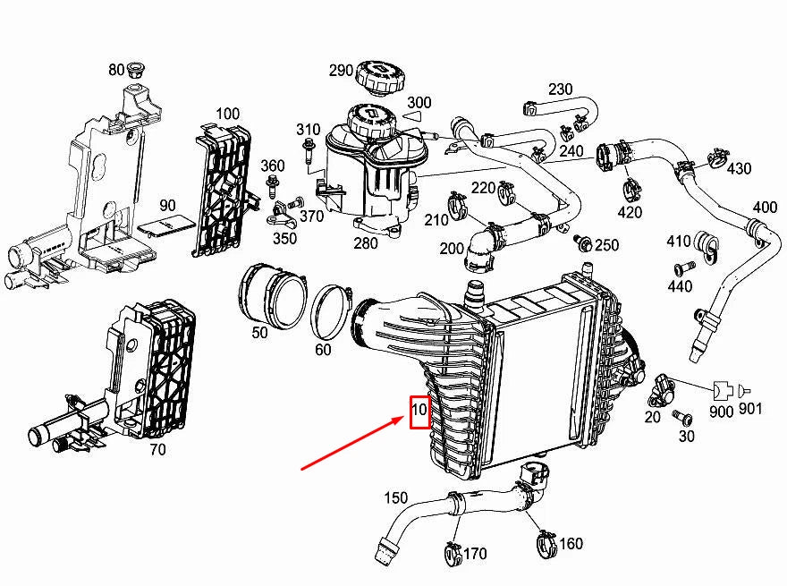 NEW MERCEDES-BENZ A W176 ENGINE CHARGE AIR COOLER A1330900014 ORIGINAL