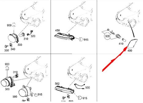 NEW MERCEDES-BENZ C-CLASS W204 FRONT RIGHT TURN SIGNAL A2049067401 ORIGINAL