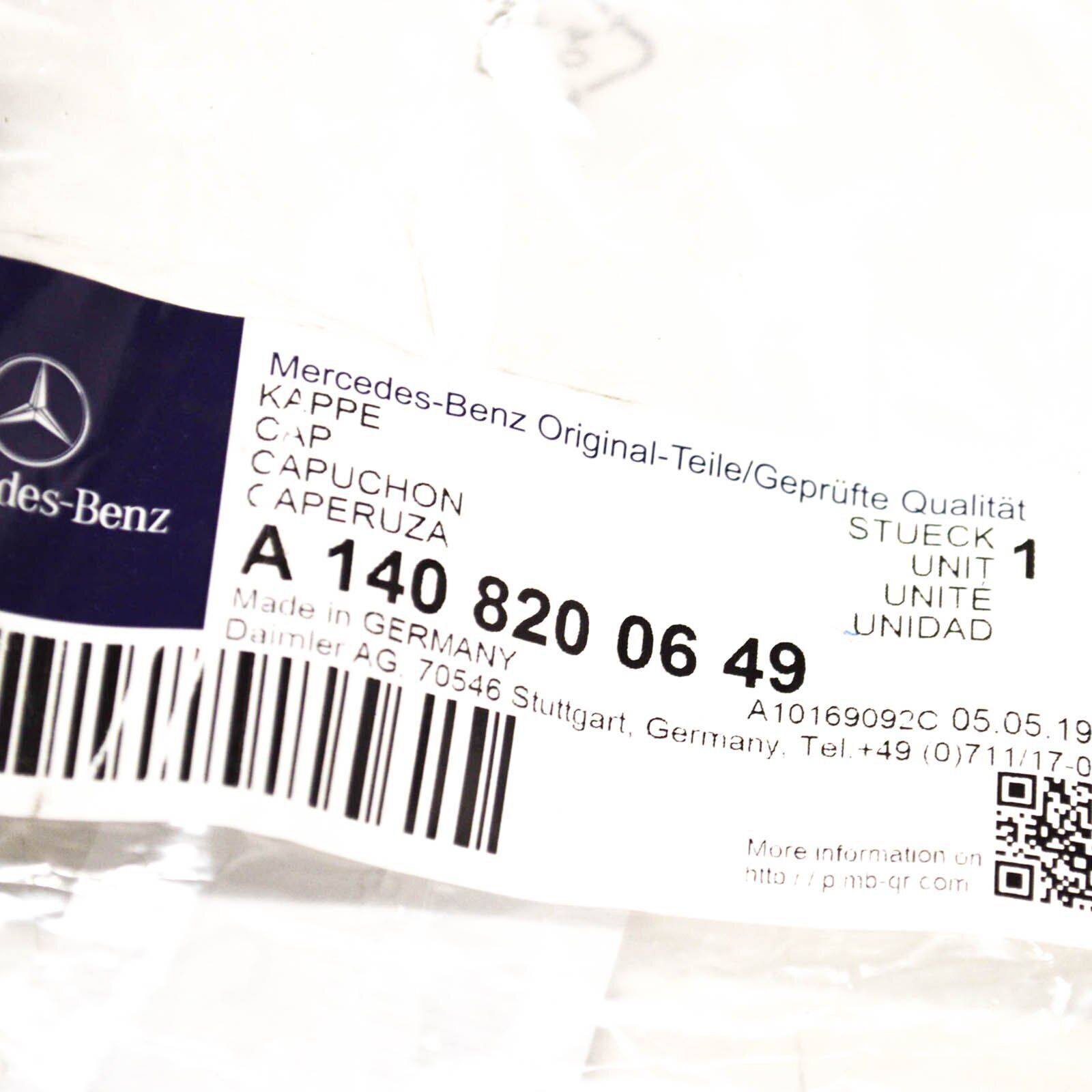 NEW MB S-CLASS W140 HEADLIGHT LEFT HIGH BEAM COVER A1408200649 ORIGINAL