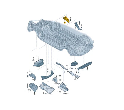 NEW AUDI Q7 4M LEFT SIDE MEMBER HEAT SHIELD 4M0825641E