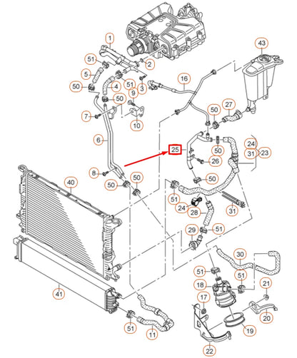 NEW AUDI A4 B8 ENGINE COOLANT PIPE 8K0121071J ORIGINAL